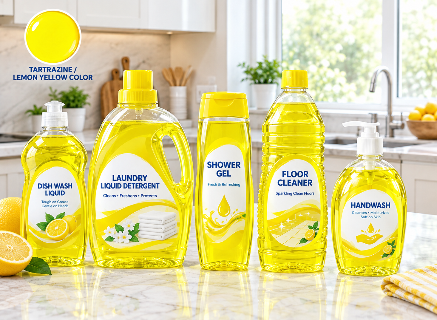 Tartrazine / Lemon Yellow Colour for Home Care & Personal Care | Sunshine Chemicals